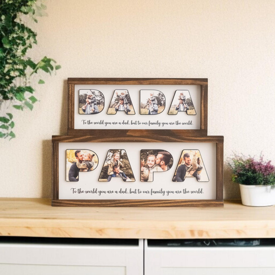 Cadre photo personnalisé pour Papa, Souvenir de la fête des pères