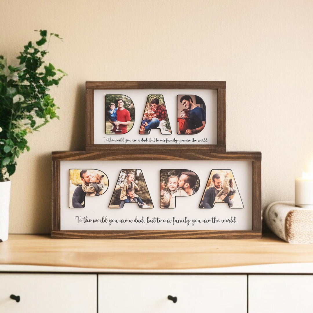 Cadre photo personnalisé pour Papa, Souvenir de la fête des pères