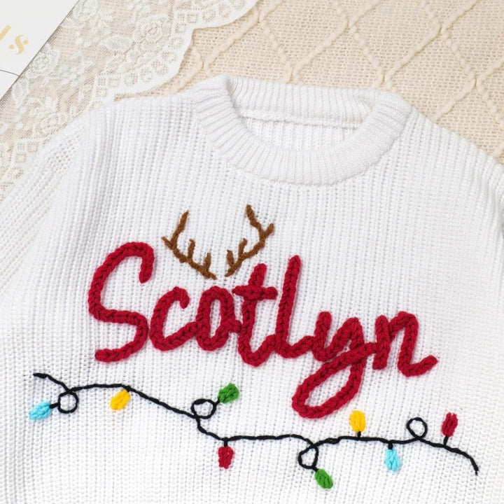 Pull de Noël personnalisé et fait main pour bébé et enfant