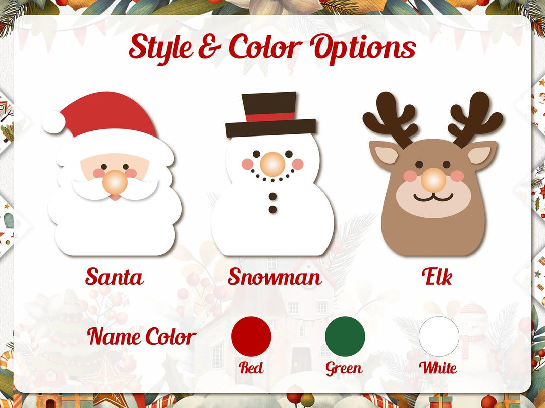 Lanterne de Noël personnalisée, lampe de Noël en bois