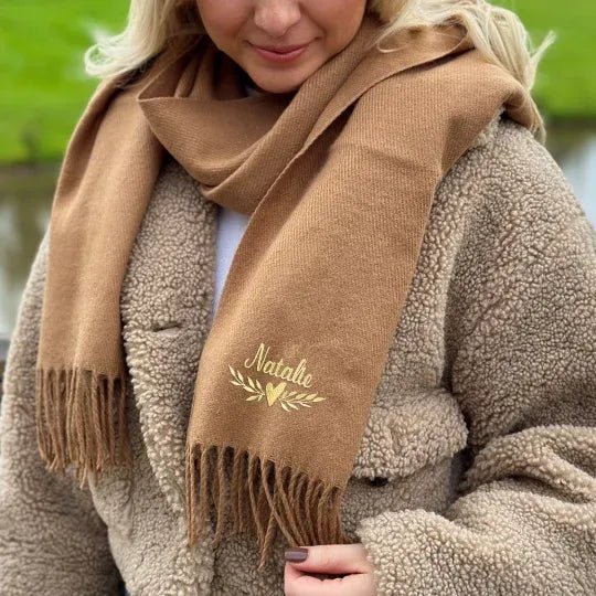Écharpe de luxe brodée personnalisée