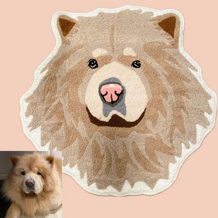 Tapis personnalisé en forme de portrait d’animal de compagnie