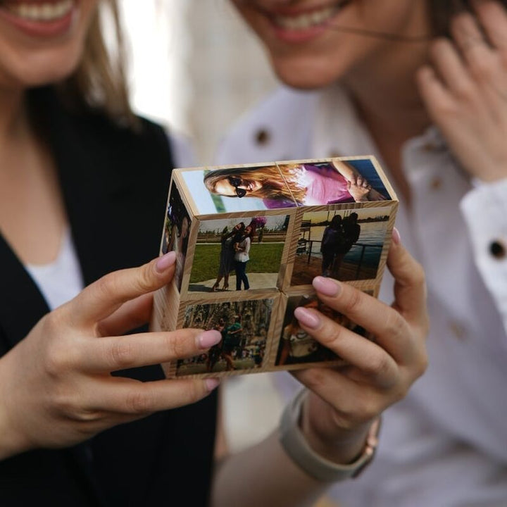 Cubo fotografico personalizzato, divertente regalo di Natale per le coppie