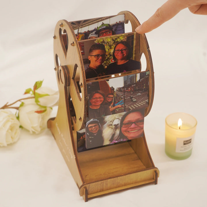 Cadeau photo de grande roue en bois, parfait pour la famille, les couples ou les cadeaux de vacances