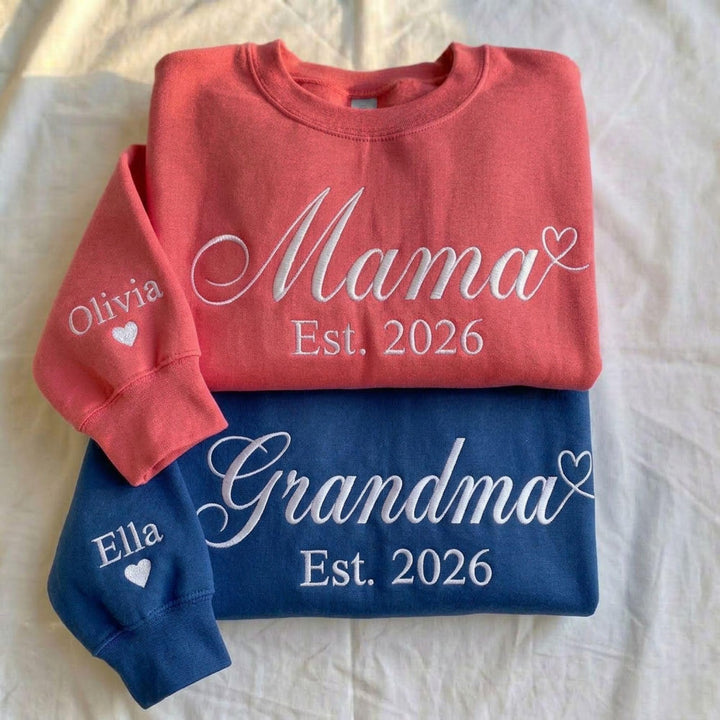 T-shirt/Sweatshirt Brodé pour maman- Cadeau Parfait pour la Fête des Mères