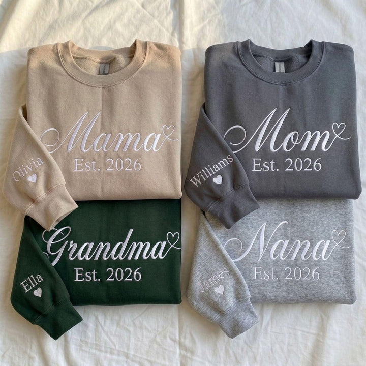 T-shirt/Sweatshirt Brodé pour maman- Cadeau Parfait pour la Fête des Mères