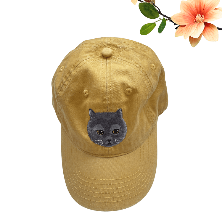 Casquette de baseball personnalisée avec photo de votre chien/chat brodée