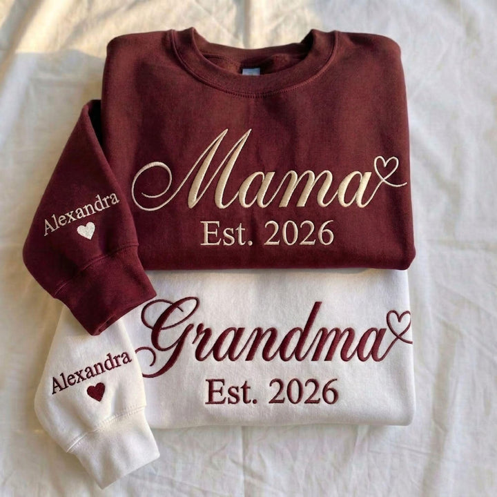T-shirt/Sweatshirt Brodé pour maman- Cadeau Parfait pour la Fête des Mères
