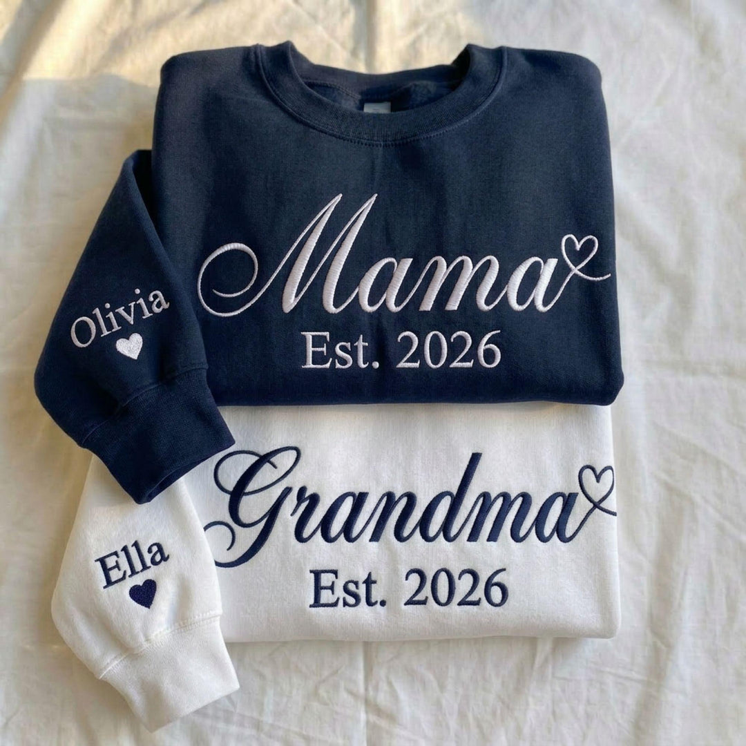 T-shirt/Sweatshirt Brodé pour maman- Cadeau Parfait pour la Fête des Mères