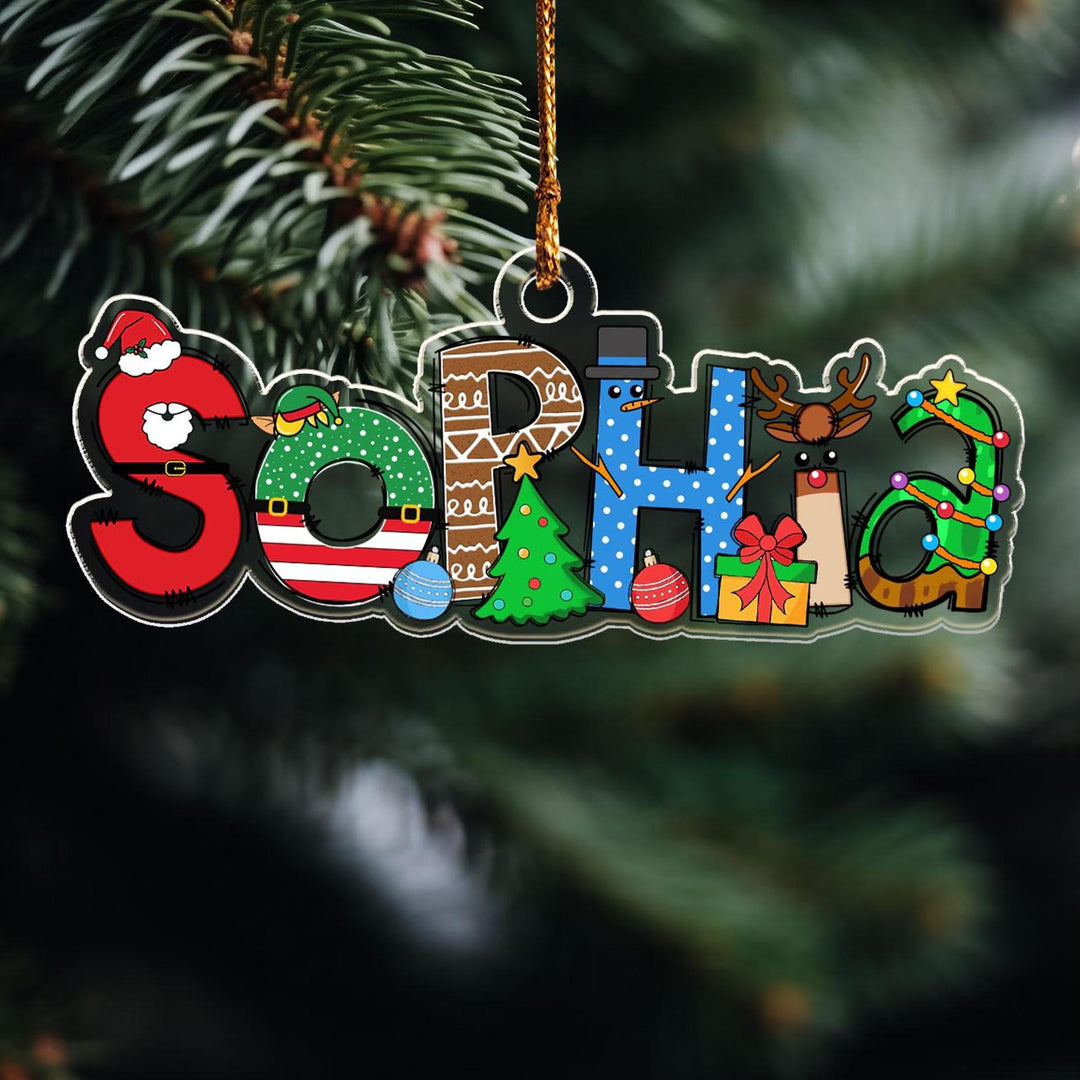Décorations de Noël personnalisées avec le nom des enfants