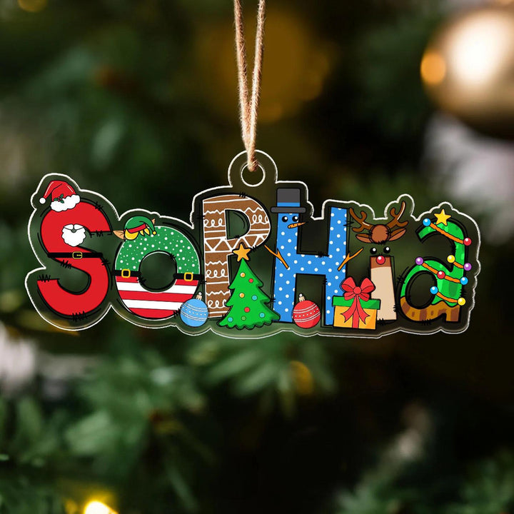 Décorations de Noël personnalisées avec le nom des enfants