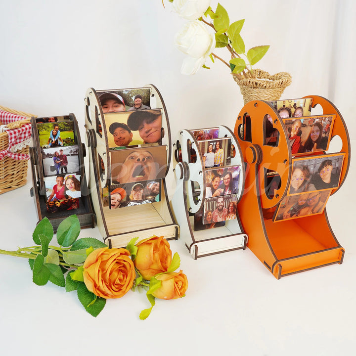 Cadeau photo de grande roue en bois, parfait pour la famille, les couples ou les cadeaux de vacances