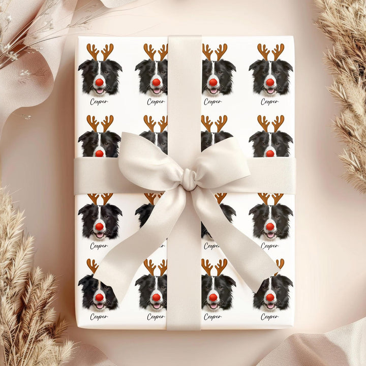 Papier cadeau photo personnalisé pour animaux de compagnie, emballage cadeau personnalisé pour chien et chat
