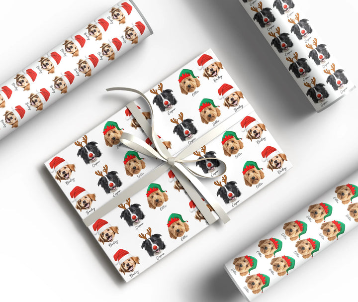Papier cadeau photo personnalisé pour animaux de compagnie, emballage cadeau personnalisé pour chien et chat