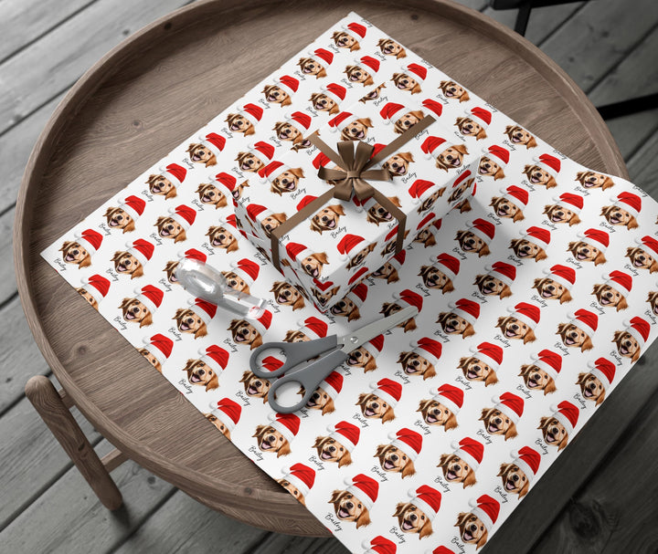 Papier cadeau photo personnalisé pour animaux de compagnie, emballage cadeau personnalisé pour chien et chat