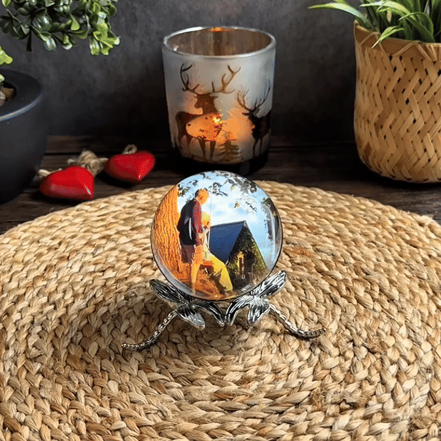 Boule Cristalline Personnalisée avec Écran Vidéo Intégré