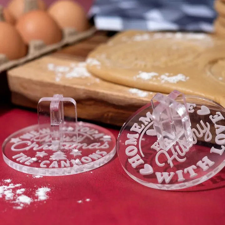 Tampon à biscuits acrylique de Noël personnalisé