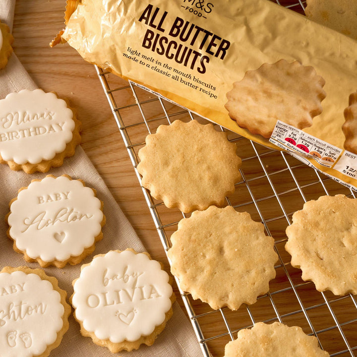 Tampon à biscuits acrylique de Noël personnalisé pour couple