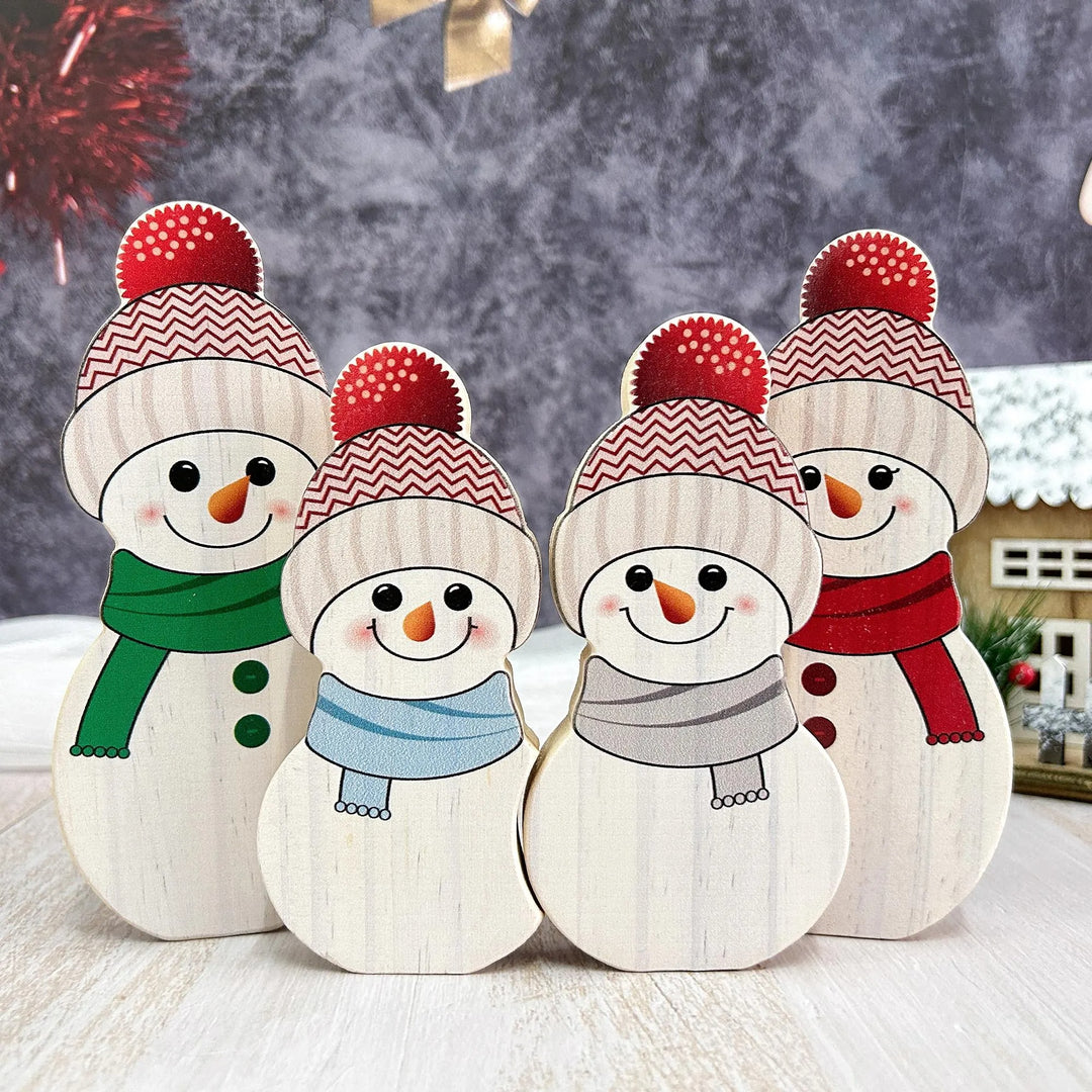 Puzzle de Noël personnalisé en bois, bonhomme de neige, cadeaux pour la famille