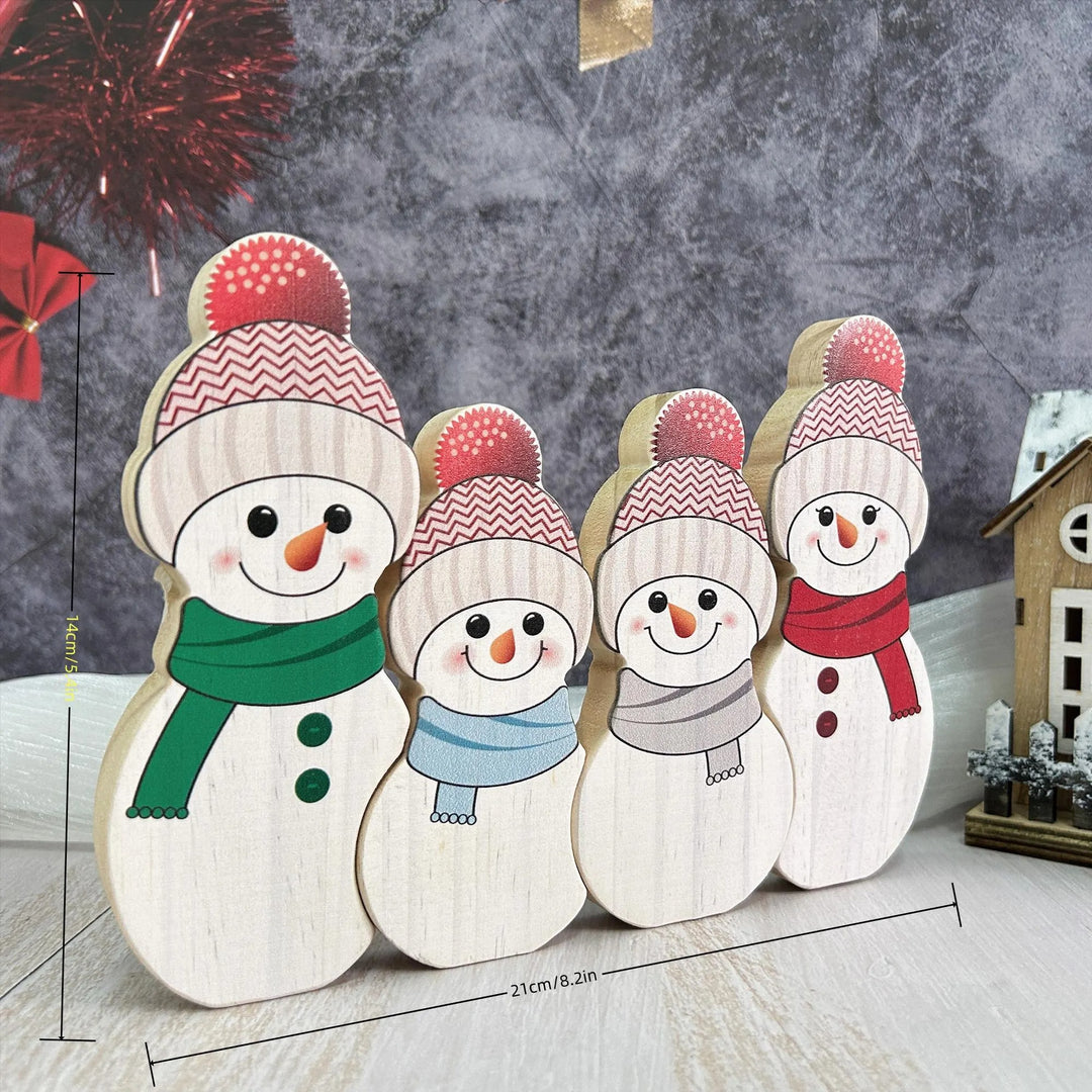 Puzzle de Noël personnalisé en bois, bonhomme de neige, cadeaux pour la famille