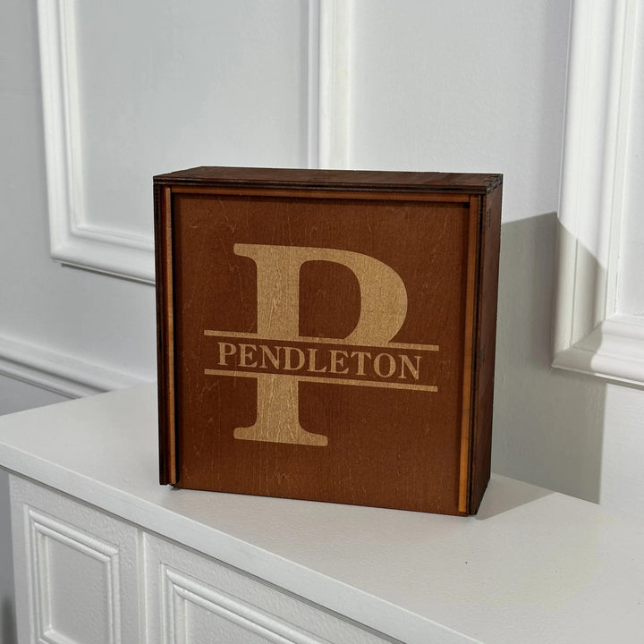 Cendrier à cigares en noyer avec nom personnalisé