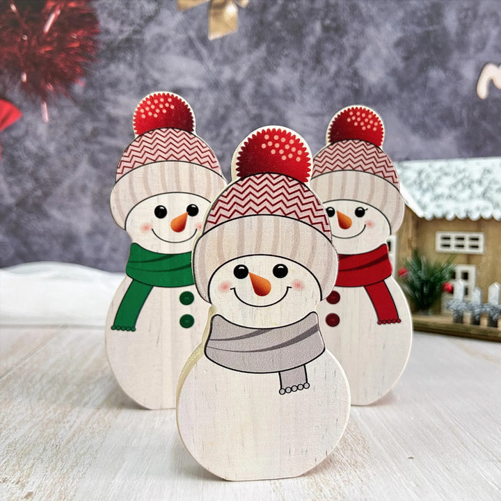 Puzzle de Noël personnalisé en bois, bonhomme de neige, cadeaux pour la famille