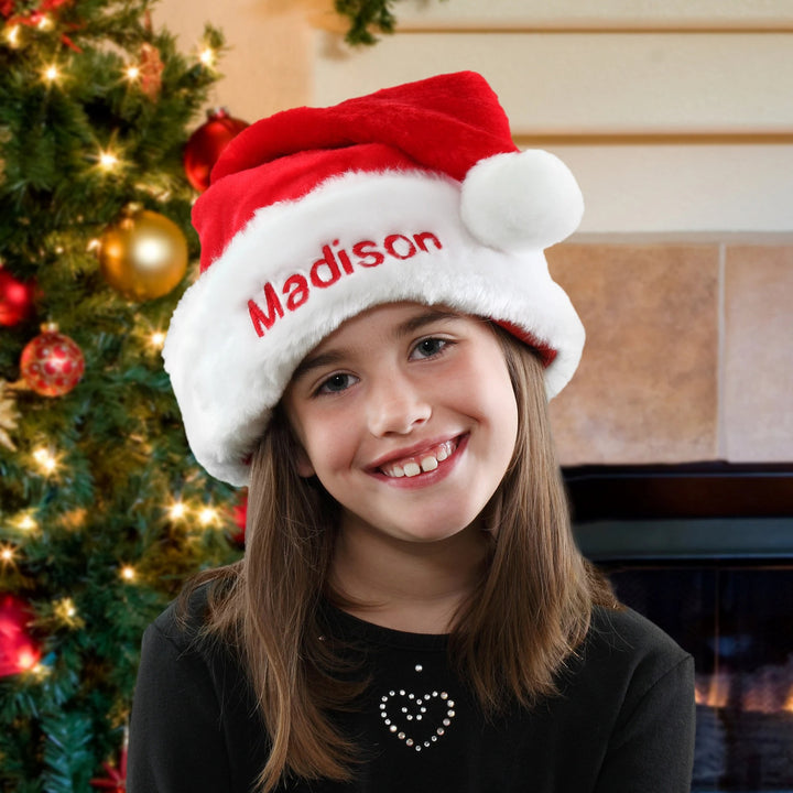 Chapeau de Père Noël brodé personnalisé, décoration de Noël