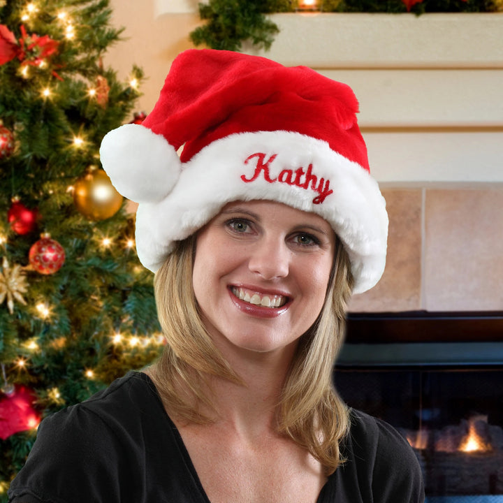 Chapeau de Père Noël brodé personnalisé, décoration de Noël