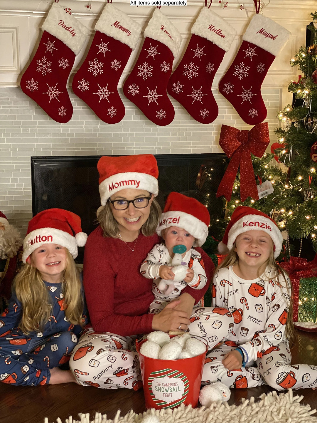 Chapeau de Père Noël brodé personnalisé, décoration de Noël