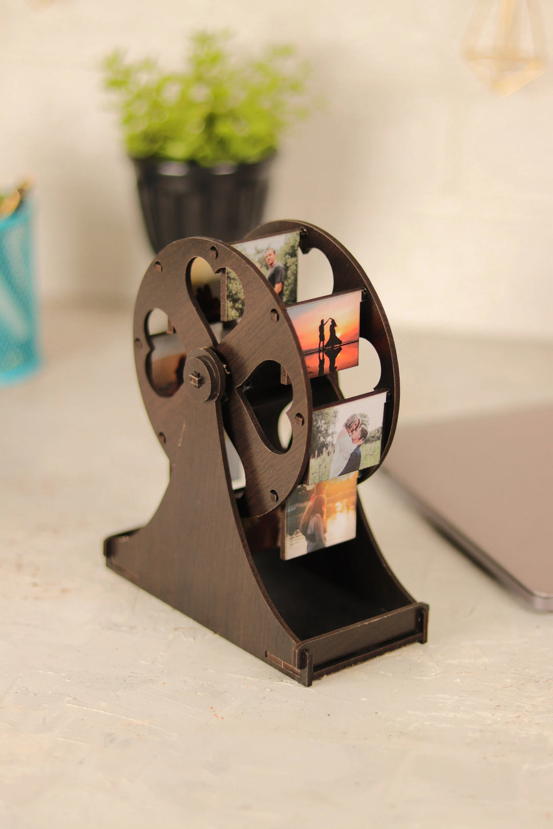Cadeau photo de grande roue en bois, parfait pour la famille, les couples ou les cadeaux de vacances