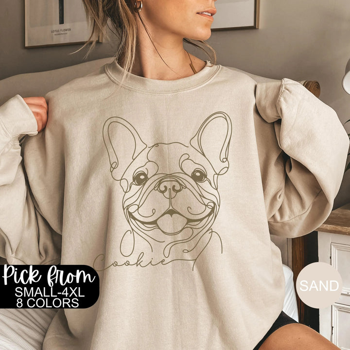Sweat à capuche impression personnalisé avec contour d'animal de compagnie – Sweat-shirt/t-shirt à point unique.