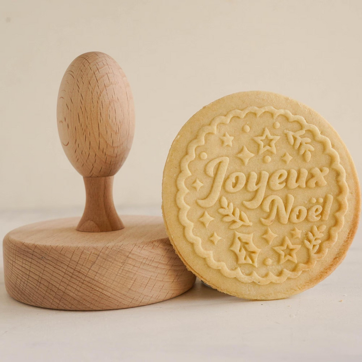 Tampons à biscuits en bois sculpté – Joyeux Noël