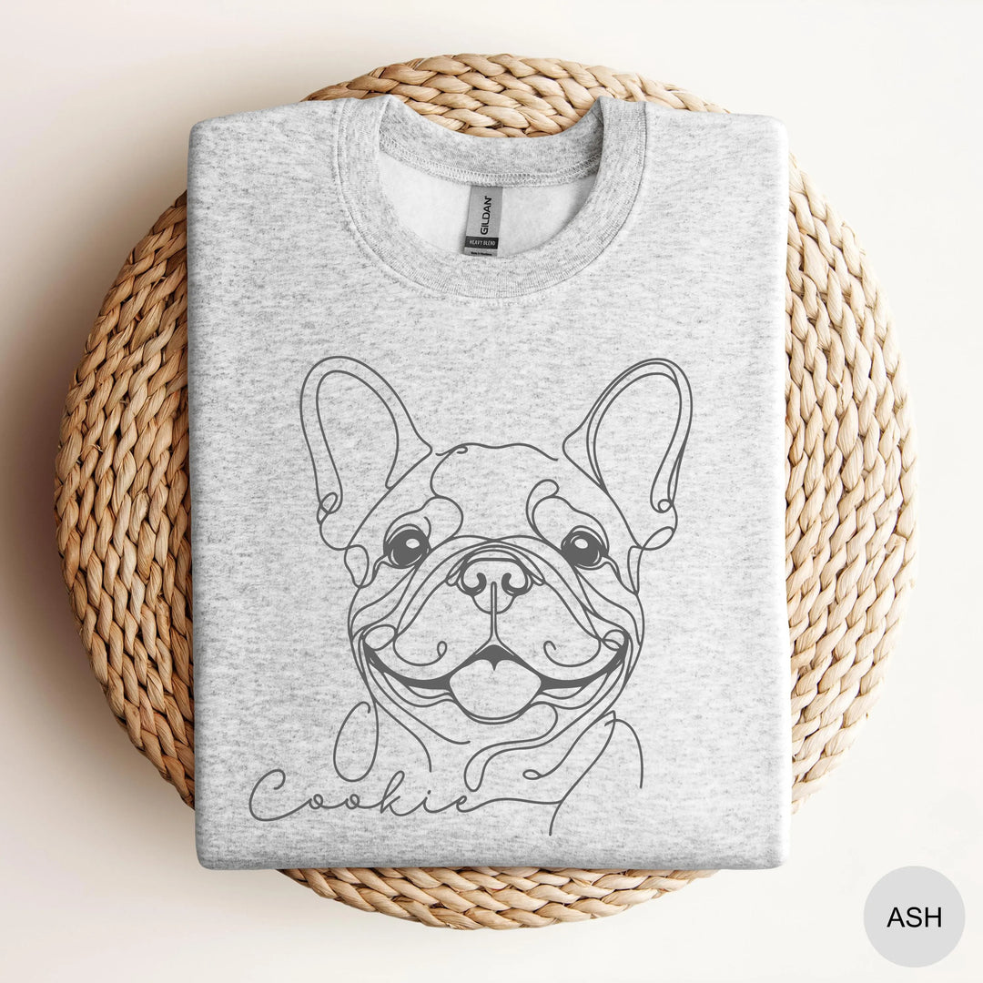 Sweat à capuche impression personnalisé avec contour d'animal de compagnie – Sweat-shirt/t-shirt à point unique.