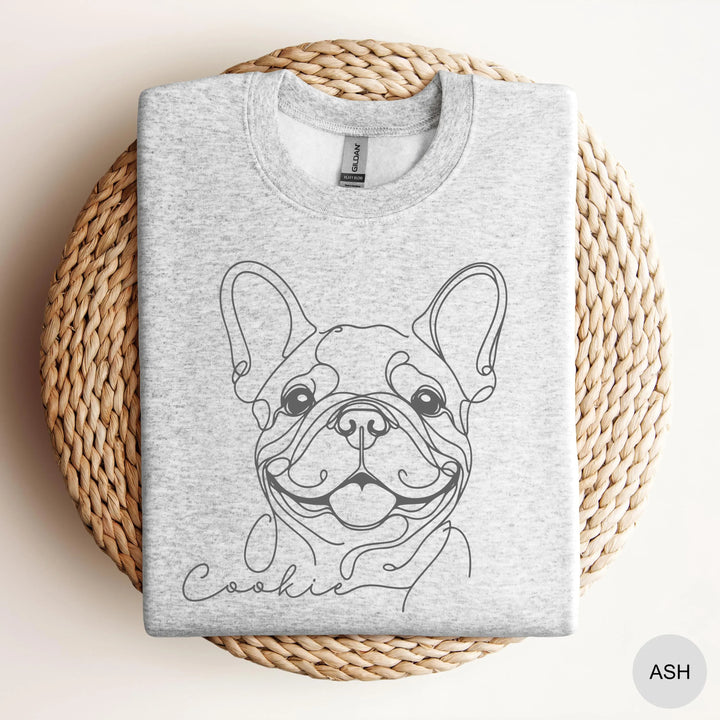 Sweat à capuche impression personnalisé avec contour d'animal de compagnie – Sweat-shirt/t-shirt à point unique.