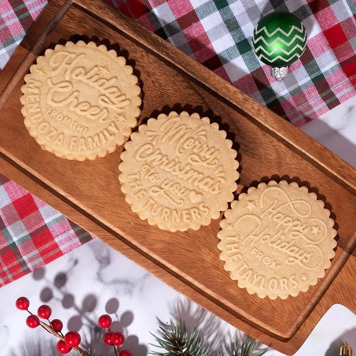 Tampon à biscuits acrylique de Noël personnalisé