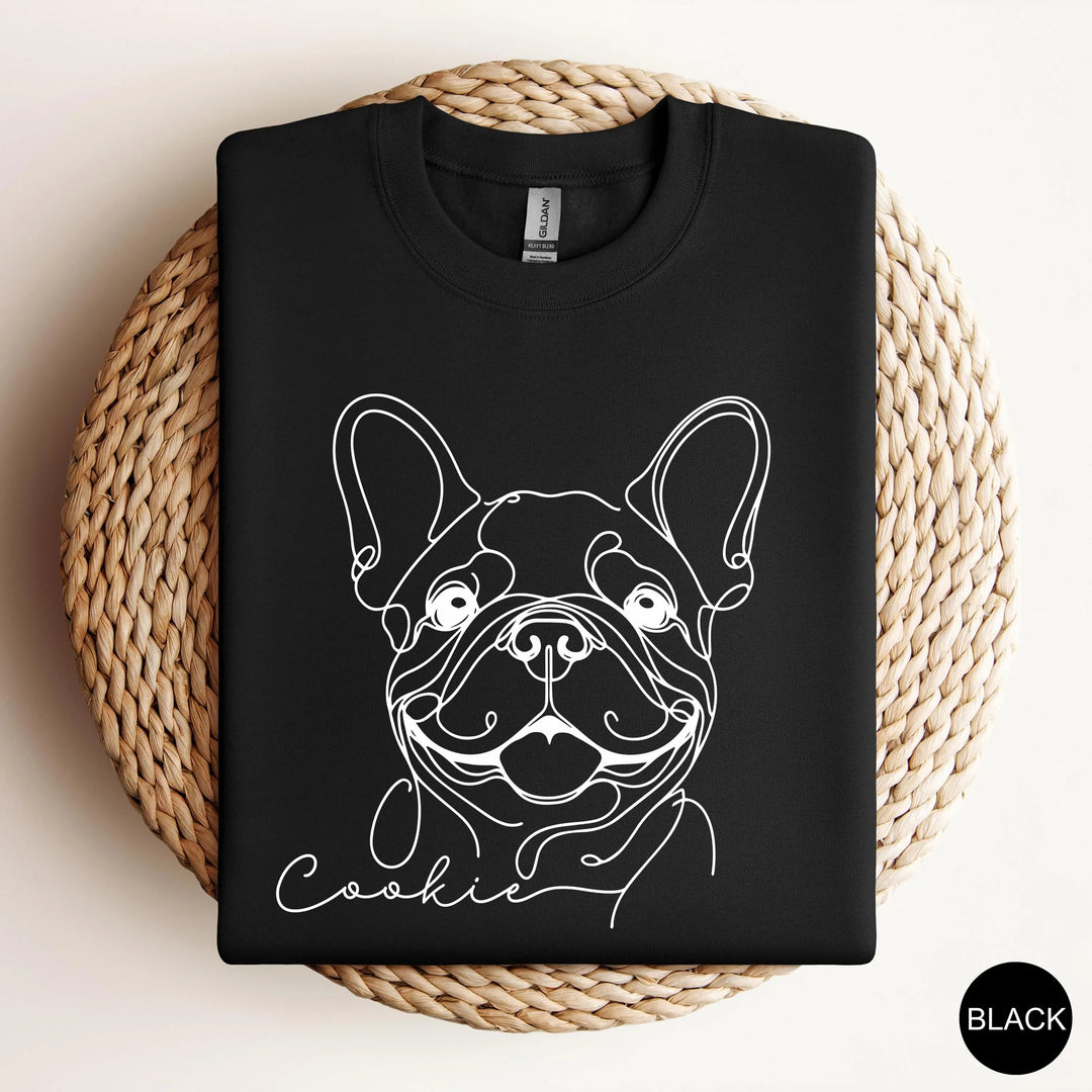 Sweat à capuche impression personnalisé avec contour d'animal de compagnie – Sweat-shirt/t-shirt à point unique.