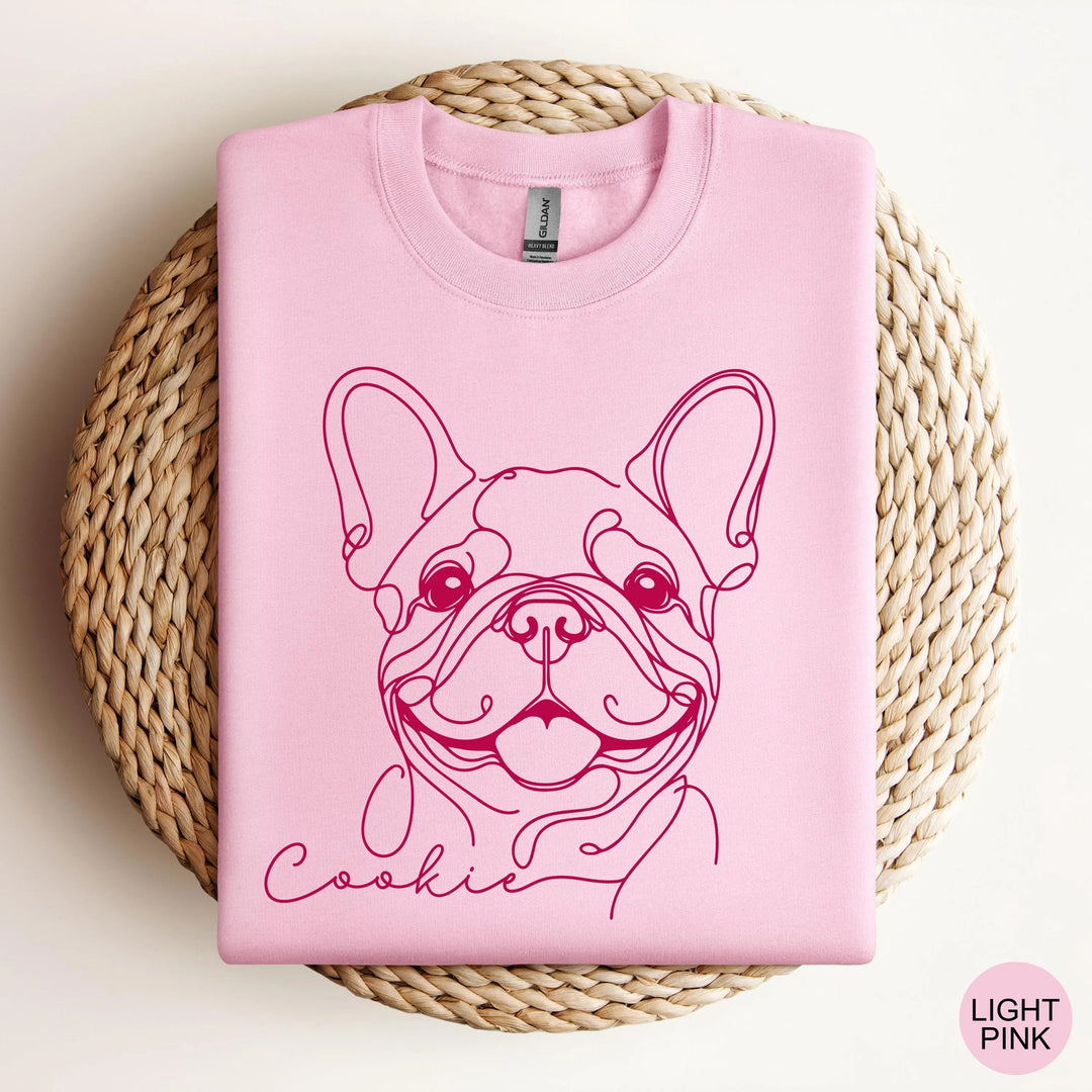 Sweat à capuche impression personnalisé avec contour d'animal de compagnie – Sweat-shirt/t-shirt à point unique.