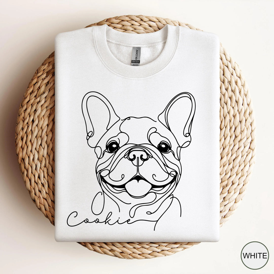 Sweat à capuche impression personnalisé avec contour d'animal de compagnie – Sweat-shirt/t-shirt à point unique.