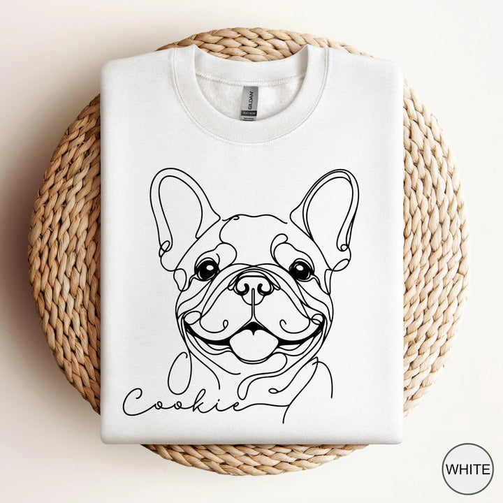 Sweat à capuche impression personnalisé avec contour d'animal de compagnie – Sweat-shirt/t-shirt à point unique.