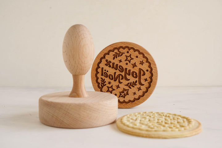 Tampons à biscuits en bois sculpté – Joyeux Noël