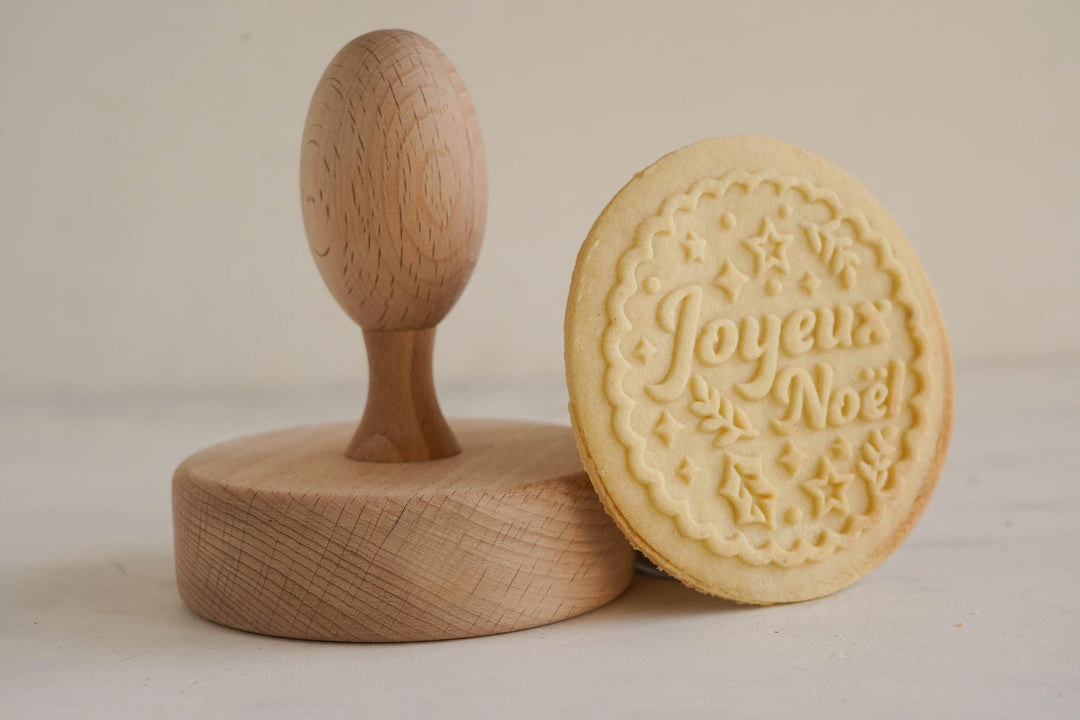 Tampons à biscuits en bois sculpté – Joyeux Noël