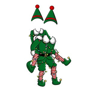 Couple d'elfes rigolos - Ornement photo personnalisé en acrylique