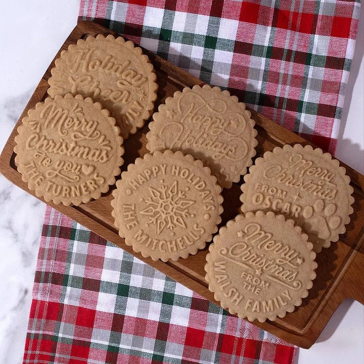 Tampon à biscuits acrylique de Noël personnalisé