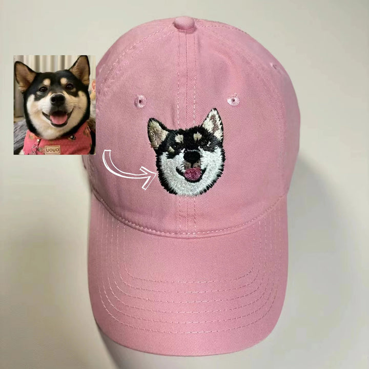 Casquette de baseball personnalisée avec photo de votre chien//chat brodée