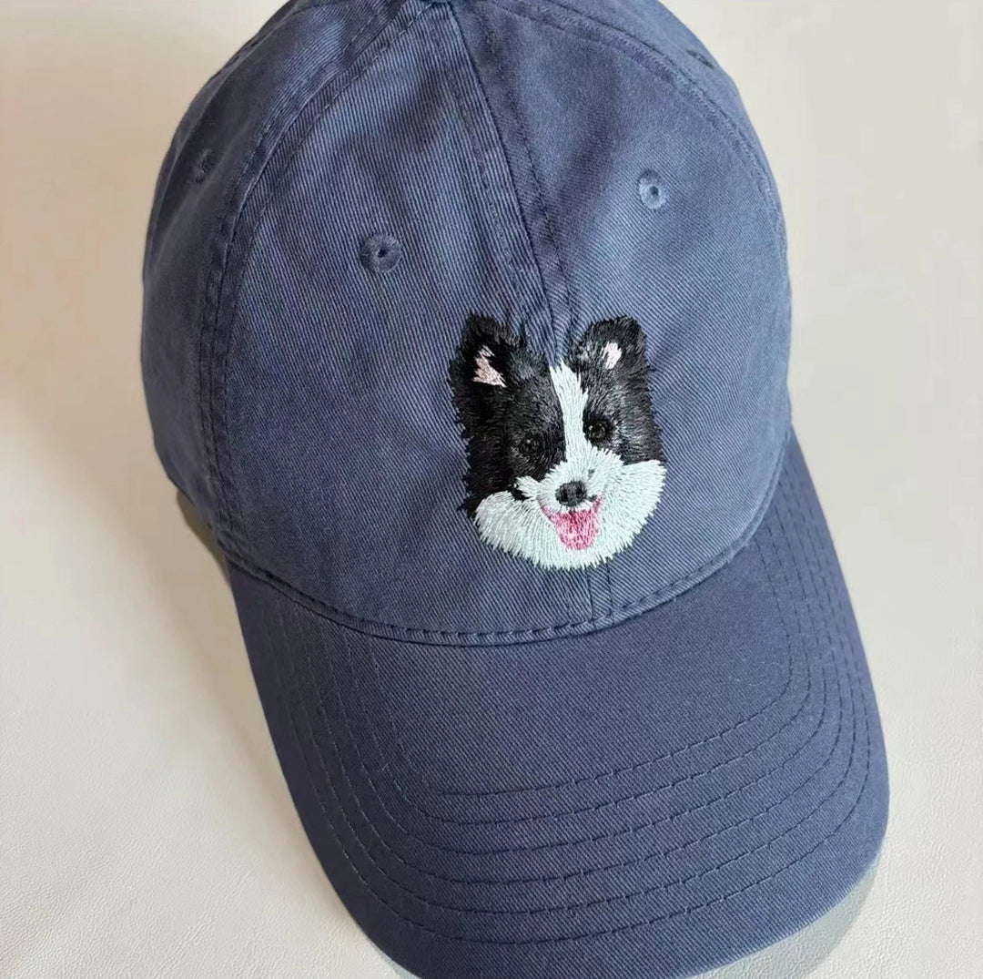 Casquette de baseball personnalisée avec photo de votre chien//chat brodée