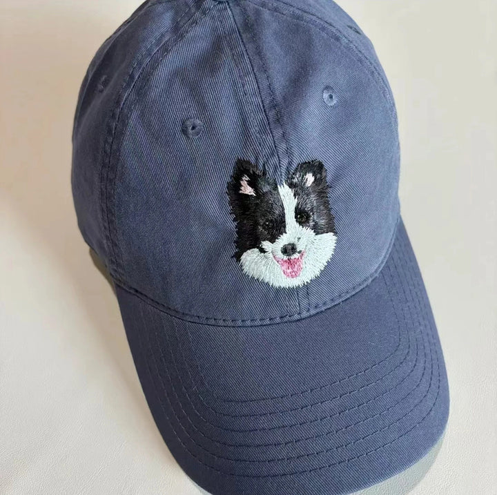 Casquette de baseball personnalisée avec photo de votre chien//chat brodée