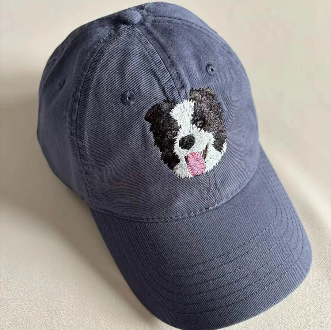 Casquette de baseball personnalisée avec photo de votre chien//chat brodée