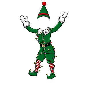 Famille d'elfes drôles - Ornement photo personnalisé en acrylique