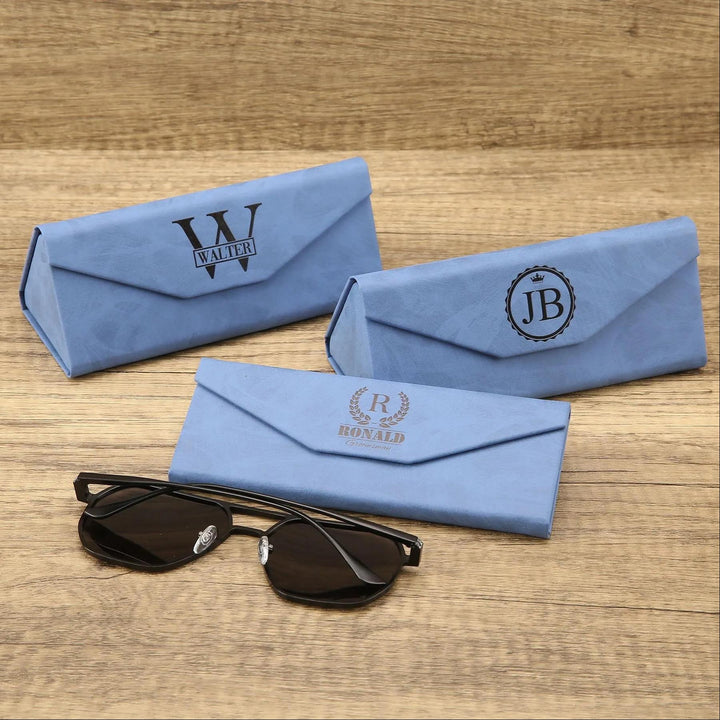 Étui à lunettes pliable en cuir, personnalisable, pour hommes et femmes – Un cadeau idéal pour les fêtes