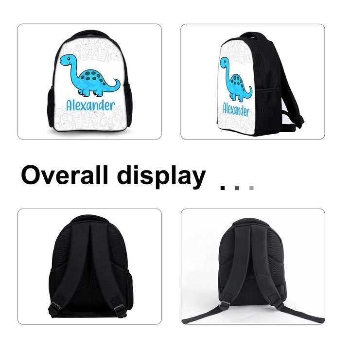 Sac à dos pour enfant avec Dinosaure 1 Prénom personnalisé Cartable Sac maternelle
